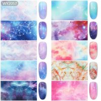 Folii de transfer set 10 culori Galaxy WY-2057 Folii de transfer set 10 culori Galaxy WY-2057